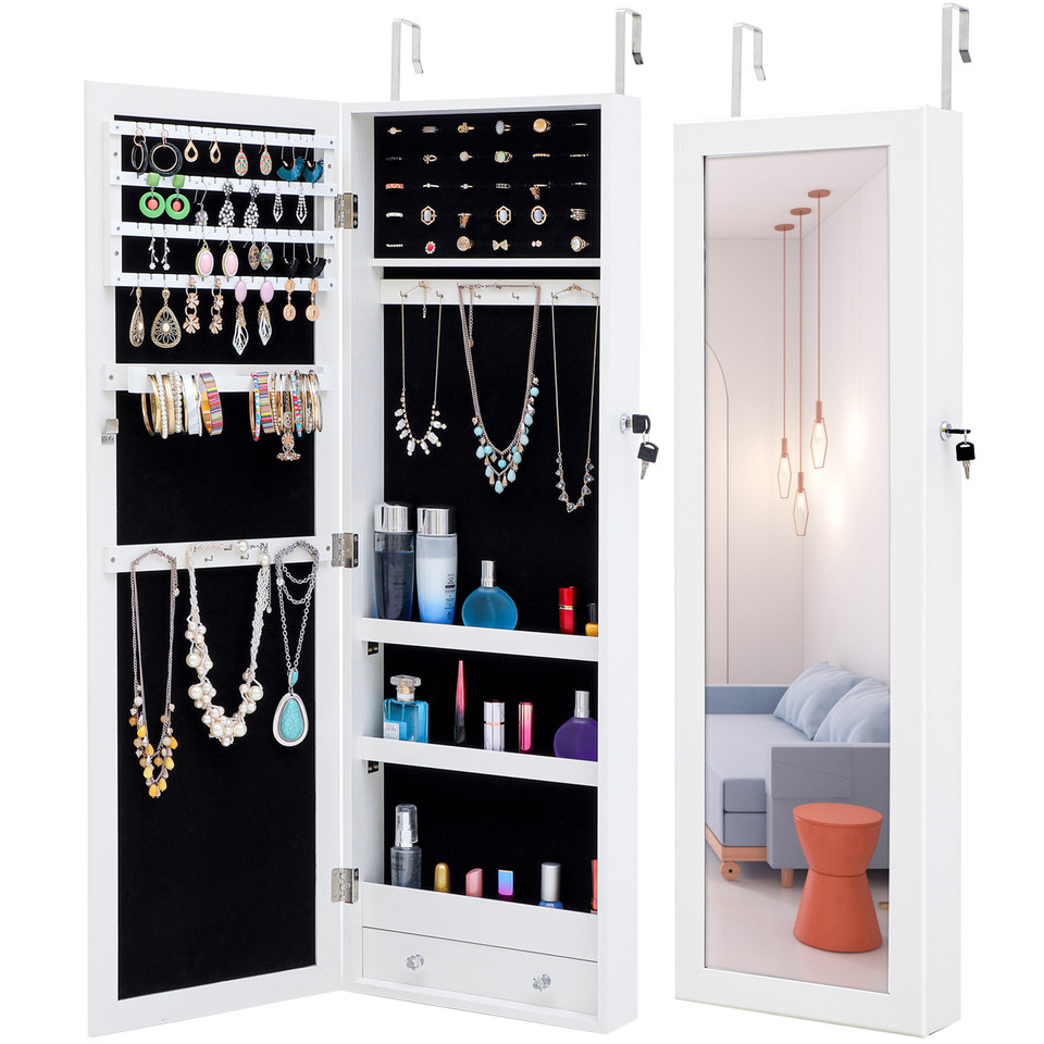Stock In U.s Home Modern Storage Mirror Decorative Living Room Wall Mount Mirrors Cabinet Full Length Mirror Jewelry Cabinet