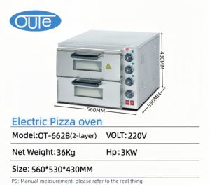 <span class=keywords><strong>Four</strong></span> à <span class=keywords><strong>pizza</strong></span> <span class=keywords><strong>professionnel</strong></span> à double étage OUTE, <span class=keywords><strong>four</strong></span> à <span class=keywords><strong>pizza</strong></span> électrique à deux étages pour pizzeria et restaurant <span class=keywords><strong>italien</strong></span> - Product Image 2