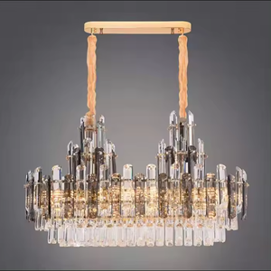 Zeil Lighting, candelabros LED de cristal de lujo modernos para comedor, sala de estar, techo ajustable para boda, Hotel, lámpara de tamaño medio - Product Image 1