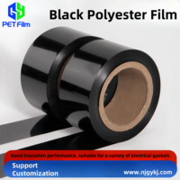 Film d'isolation étanche à l'humidité doux BOPP métallisé par mylar brillant noir pour des applications d'ordinateur et de téléphone portable