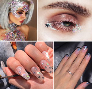 Vente en gros de gel pailleté écologique, gel à paillettes fines holographique très brillant pour <span class=keywords><strong>Noël</strong></span>, crème pailletée en poudre pour le visage, les cheveux et le corps - Product Image 6