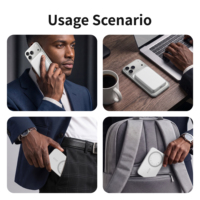 Batterie externe ultra-mince portable 5000 mAh à chargement sans fil 2026 – Power Banks magnétiques personnalisables