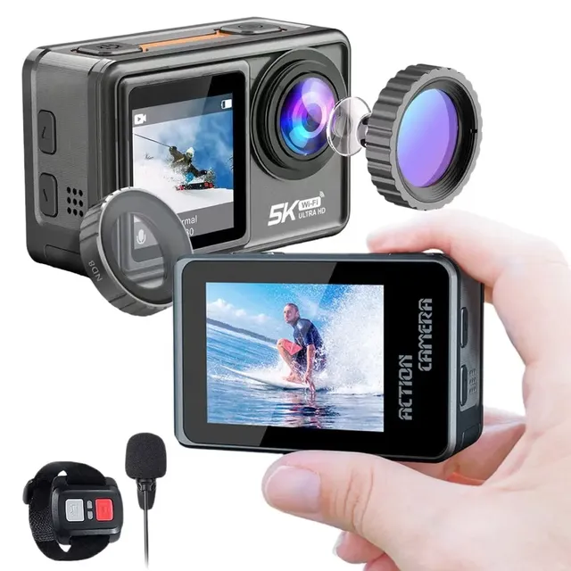5K Underwater Wireless Sports Camera Real 4K 60fps 30fps 5K Action Cam Diving Mode Motorcycle Camcorder Go Pro Sports Camera
