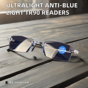 2024 Wholesale Anti Blue Light Ultralight <strong>Mini</strong> Rimless Bifocal <strong>Reading</strong> <strong>Glasses</strong> - Product Image 3