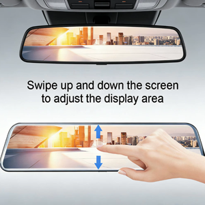 Caméra de tableau de bord intelligente AI pour rétroviseur avec capteur G, avertissement intelligent de distance et alerte de limite de vitesse, enregistreur vidéo de <span class=keywords><strong>voiture</strong></span> à double objectif - Product Image 5