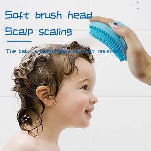 Cepillo de Silicona Redondo de Color Sólido de Grado Alimenticio para Limpieza del <span class=keywords><strong>Cuero</strong></span> <span class=keywords><strong>Cabelludo</strong></span> con Cerdas Suaves de Silicona para Uso Corporal - Product Image 4