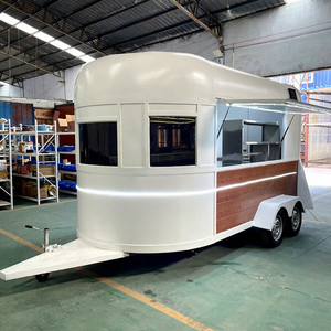 मोबाइल फूड ट्रक रियायत स्ट्रीट फूड कार्ट कॉफी कार्ट मोबाइल रसोई घोड़े का ट्रेलर आइस क्रीम ट्रक मोबाइल बार कैंपिंग आरवी - Product Image 1
