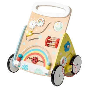 <span class=keywords><strong>Chariot</strong></span> <span class=keywords><strong>de</strong></span> <span class=keywords><strong>marche</strong></span> réglable en bois, trotteur d'activités, écologique, non toxique, pour les enfants <span class=keywords><strong>de</strong></span> 0 à 3 ans+, à assembler soi-même, artisanat Qingtang, jouet pour enfants, 12 kg - Product Image 1