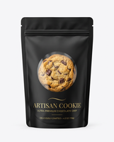 Sacs d'emballage plats thermoscellables en mono-PE recyclables imprimés sur mesure pour biscuits de boulangerie, biscuits individuels, snacks, avec logo personnalisé