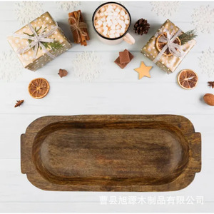 ที่ใส่เทียนไม้รูปวงรี ไม้เนื้อแข็ง ของตกแต่งบ้าน งานฝีมือชานตง - Product Image 3