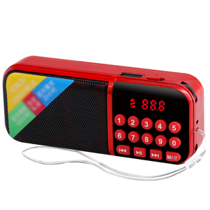 วิทยุ FM แบบพกพา เครื่องเล่น MP3 รองรับ USB และการ์ด TF ลำโพงสเตอริโอ หน้าจอดิจิตอล เครื่องเล่นเสียงพกพา - Product Image 6