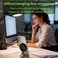 Nouveau chargeur sans fil magnétique JEDI avec support et anneau pliable pour téléphones