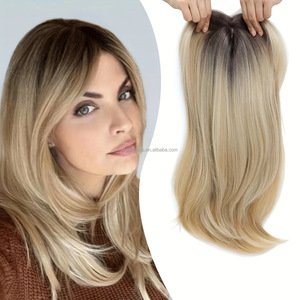Nuovo Stile con Frangia, Parrucche Sintetiche per Donne, Base Mono in Seta, Toupet con Clip per Capelli Diradati - Product Image 3