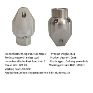 Tubería de alcantarillado de dragado de alta presión con rosca interna de 1/2NPT, tubería de acero inoxidable para limpieza de residuos de suciedad y aceite de lodo bloqueado - Product Image 3