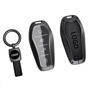 Nouvelle coque de protection en alliage de zinc pour clé de voiture BYD Atto <span class=keywords><strong>3</strong></span> Han EV Dolphin, 4 boutons, télécommande, accessoires auto - Product Image 2