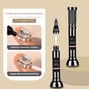 Colle à strass pour ongles transparente 8 ml, gel liquide acrylique, adhésif pour cristaux de diamant, étiquette personnalisée, utilisation professionnelle en salon de manucure - Product Image 1