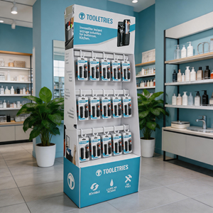 Custom Professional Paper Display Racks with <strong>Hooks</strong> Supermarket Use Paper <strong>Shelves</strong> for Hanging Items - Product Image 1