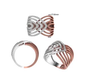 แหวนหมั้นเพชรสำหรับทุกเพศแหวนเพชรเติบโตในแล็บดีไซน์ทันสมัย - Product Image 1