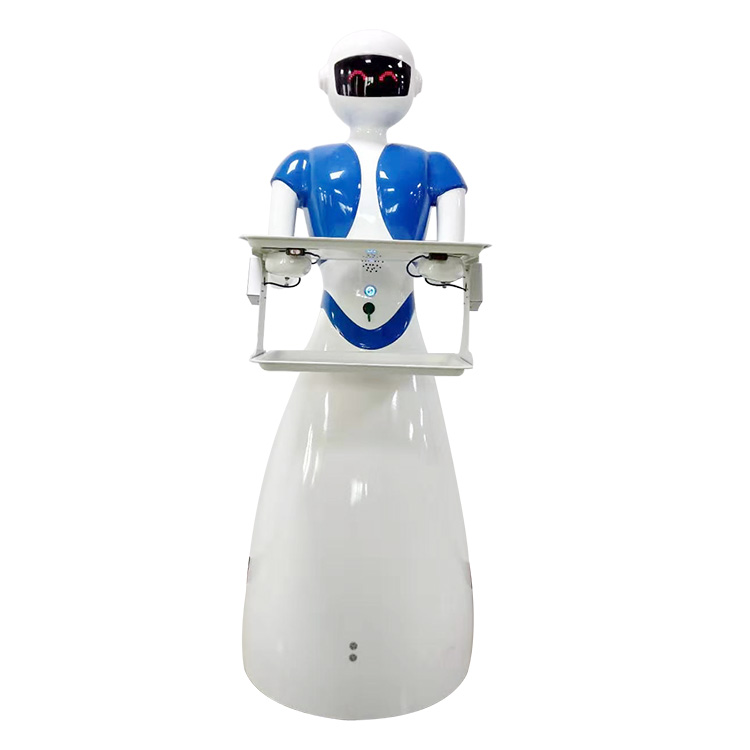 Дизайнерская пластиковая ресторанная комната, интеллектуальная доставка еды, умный человекоидный робот для официанта, для продажи