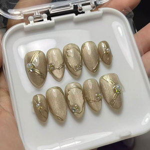 <span class=keywords><strong>Uñas</strong></span> Postizas <span class=keywords><strong>de</strong></span> Diseño Personalizado Hechas a Mano, Nueva Moda, Producto <span class=keywords><strong>de</strong></span> <span class=keywords><strong>Uñas</strong></span> <span class=keywords><strong>de</strong></span> Lujo, Tamaño XXL - Product Image 6