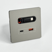 Precio al por Mayor: Toma de Corriente Empotrada Industrial Universal Tipo C de 20W para Carga de Teléfonos Móviles, con Línea de Carga, para el Hogar y la Oficina