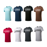 T-shirt d'été en nylon-spandex extensible à col rond, séchage rapide, broderie personnalisée, sérigraphie, sensation de fraîcheur, uniforme de travail