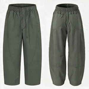 Pantalon décontracté unisexe à jambes larges, léger, à séchage rapide, respirant, pour l'extérieur, taille élastique, vêtements d'été - Product Image 1