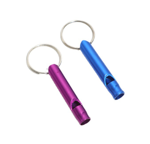 Silbato de Aleación de Aluminio HPW0210, Portátil, para Exteriores, Camping, Caza, Rescate, Supervivencia, Tamaño S, 4.7*0.9cm, con Llavero - Product Image 2