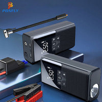 Booster de batterie de voiture Portable 8 en 1 avec batterie externe de démarreur de saut de souffleur d'air avec boîte de saut de gonfleur de pneu avec aspirateur de voiture