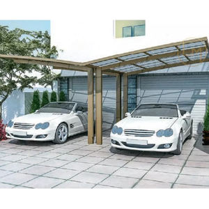 Cochera Doble Moderna de Aluminio y Toldo para Garaje - <span class=keywords><strong>Refugio</strong></span> Resistente e Impermeable para Jardín y Uso en Exteriores, Tamaño Personalizado - Product Image 1