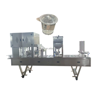 Machine automatique de remplissage et de scellage de liquides pour la production industrielle de boissons, lait, eau pure, jus, avec pompe et moteur, type gobelet