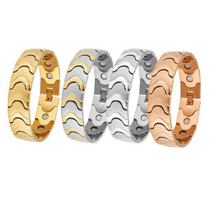 Bracelet magnétique en or sans décoloration en acier inoxydable 316 <span class=keywords><strong>L</strong></span> - Product Image 2