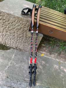 Bastón plegable de aluminio profesional personalizado de Trekking Alpenstock bastón nórdico con guante - Product Image 6