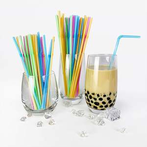 Longworld fabrica pajitas de plástico desechables personalizables en forma de U para bebidas frías, ideales para Boba. - Product Image 4