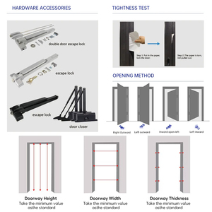 <span class=keywords><strong>Porte</strong></span> a Battente Doppie in Alluminio Certificate NFRC EEHE, Insonorizzate, per Ingressi Commerciali e Patii - Product Image 3