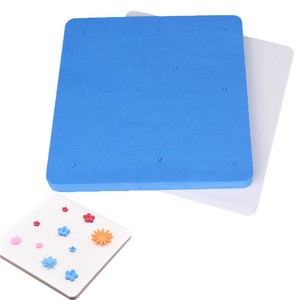 Lot de 2 <span class=keywords><strong>tapis</strong></span> en mousse ondulée à 5/12 cavités pour la cuisson, le séchage et la fixation des fleurs en <span class=keywords><strong>sucre</strong></span>, outils pour gâteaux en fondant, moule à pâte, ustensile de pâtisserie - Product Image 2