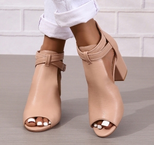 UP-5029r Verão <span class=keywords><strong>Peep</strong></span> <span class=keywords><strong>Toe</strong></span> Sapatos De Salto Alto 2024 Botas De Tornozelo Senhoras Slides Sandálias De Salto Alto - Product Image 5