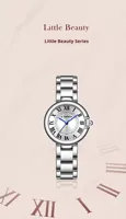 Jam Tangan Wanita Berkualitas Tinggi, Modis, Dial Kecil, Skala Angka Romawi, Tahan Air, Quartz