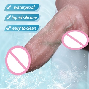 SXXY Long Big Penis Extender Silicone Pants Penis Enlargement Extensions Harness Cock Sleeve Hollow <b>Dildo</b> Pants Sex Toys - Product Image 2