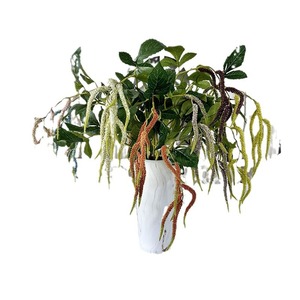 Queyiyi Fleurs Artificielles Branches de Peuplier en Plumes 12 Pièces Blanc Rose Rouge Jaune Orange Marron Bleu Vert Violet Décoration Maison - Product Image 5