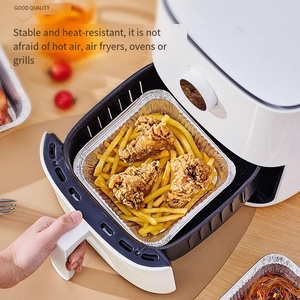 एयर फ्रायर विशेष टिन पन्नी ट्रे, स्क्वायर टिन पन्नी, घरेलू उपयोग के लिए डिस्पोजेबल एल्यूमीनियम पन्नी बॉक्स, बेकिंग मोटी टिन पन्नी - Product Image 4