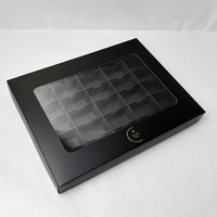 Boîte de base avec couvercle de 30 chocolats personnalisée boîte cadeau truffe emballage vide en papier écologique chocolat boîtes de luxe en aluminium avec logo