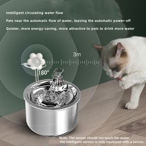 Fonte de Água para Gatos USMILEPET Nova Chegada em Aço Inoxidável com Bomba Ultra Silenciosa de 2L Dispensador Automático de Água para Cães - Product Image 4