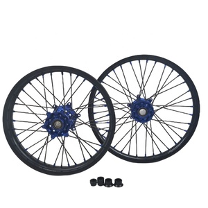 Ensemble de roues de motocross 21 19 pouces Yamaha <span class=keywords><strong>YZ</strong></span> <span class=keywords><strong>125</strong></span>/<span class=keywords><strong>YZ</strong></span> 250 2008-2016, moyeu CNC bleu, alliage d'aluminium anodisé, durable, nouvelle marque AFZ - Product Image 5