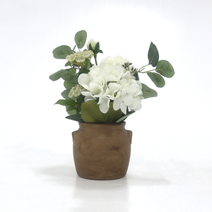 <span class=keywords><strong>Eucalipto</strong></span> con Flores Artificiales, Hortensia con Maceta de 48.5 cm, Blanco Moderno, Ligero e Impermeable, Ecológico - Product Image 2