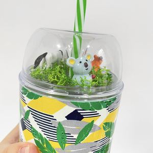 Diy Sublimation 10Oz 20Oz 22Oz Straight Tumbler With Dome Lid for Mini Resin Figures Christmas Snow Globe - Product Image 4