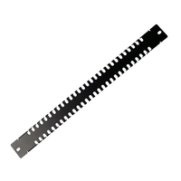 Panneau de gestion de câbles haute densité 1U 19 pouces 56 ports, type Fishbone, largeur de fente 7 mm, montable en rack, en acier laminé à froid, noir/blanc