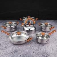 Ensemble de casseroles de cuisine antiadhésives 12 pièces, batterie de cuisine en acier inoxydable