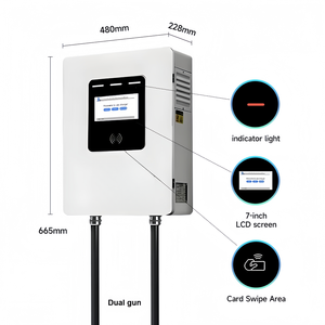 สถานีชาร์จรถยนต์ไฟฟ้า Eondrive แบบติดผนัง รองรับหัวชาร์จคู่ CCS2 CCS1 GBT Chademo กำลังไฟ 20kW 30kW 40kW 60kW สำหรับใช้ในบ้านและเชิงพาณิชย์ รองรับมาตรฐาน Ocpp - Product Image 2