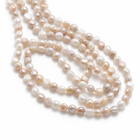 Perles de culture d'eau douce baroques multicolores 7-8mm trou moyen naturel Chine pour fabrication de bijoux DIY sac OPP